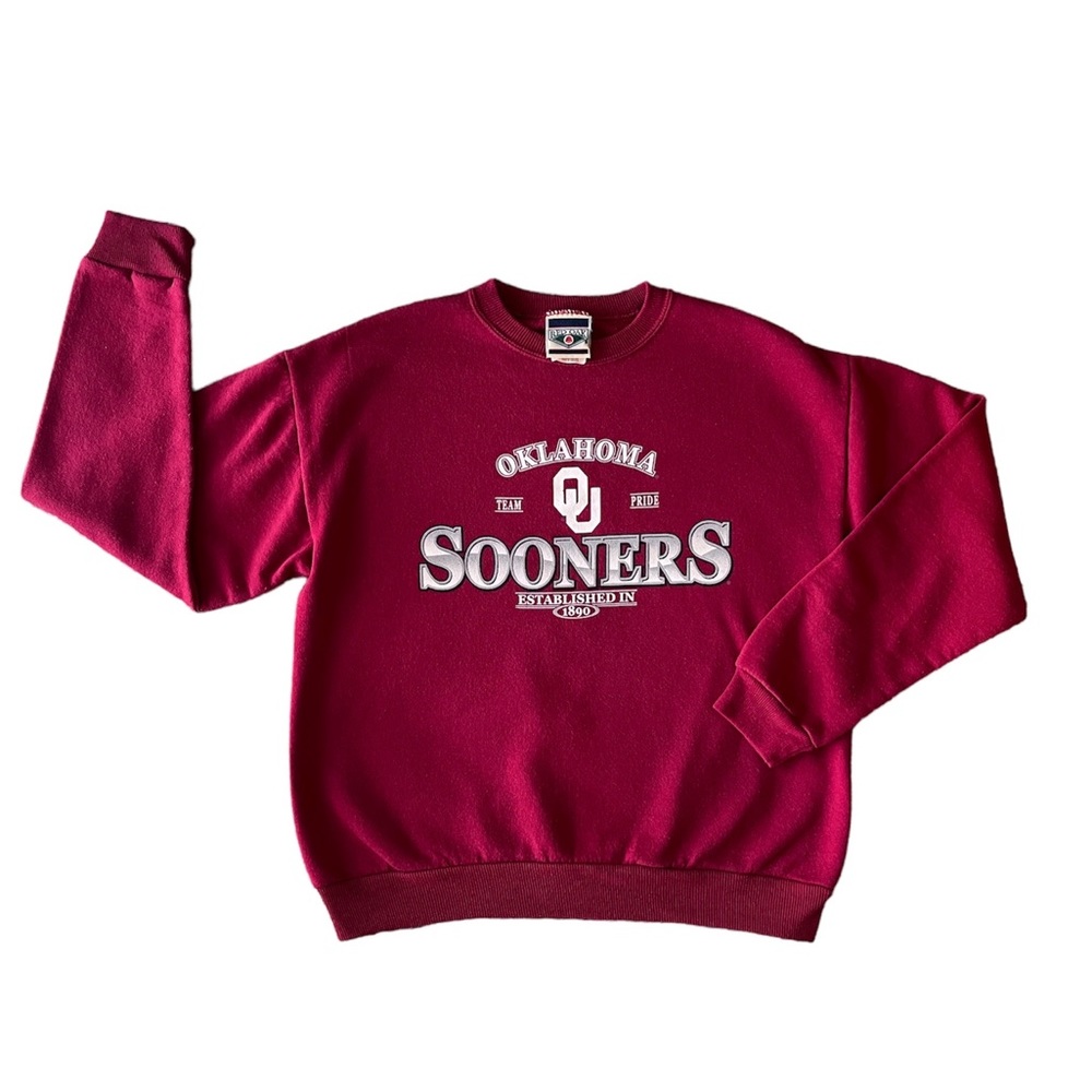 Vintage Oklahoma Sooners Crimson Sweatshirt Pullover Crewneck OU 
Kids 14